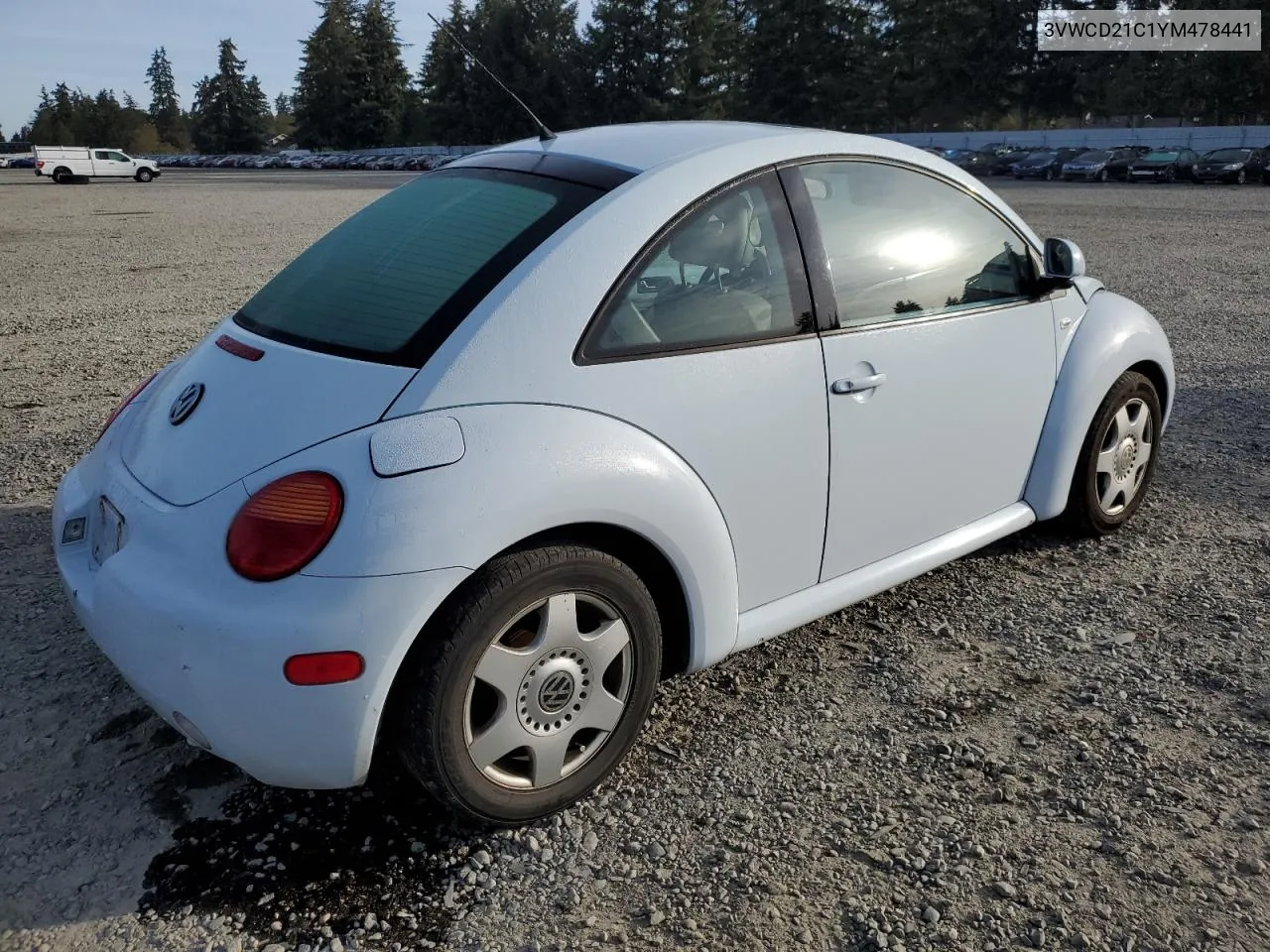 2000 Volkswagen New Beetle Gls VIN: 3VWCD21C1YM478441 Lot: 73779184