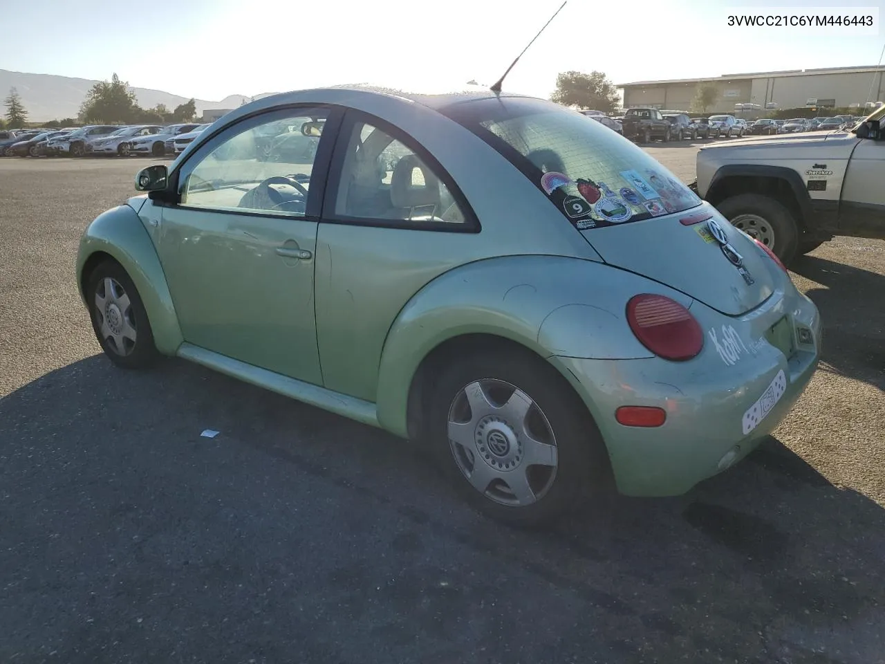 2000 Volkswagen New Beetle Gls VIN: 3VWCC21C6YM446443 Lot: 77501024