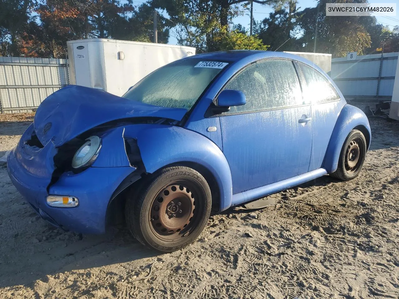 2000 Volkswagen New Beetle Gls Tdi VIN: 3VWCF21C6YM482026 Lot: 77532574