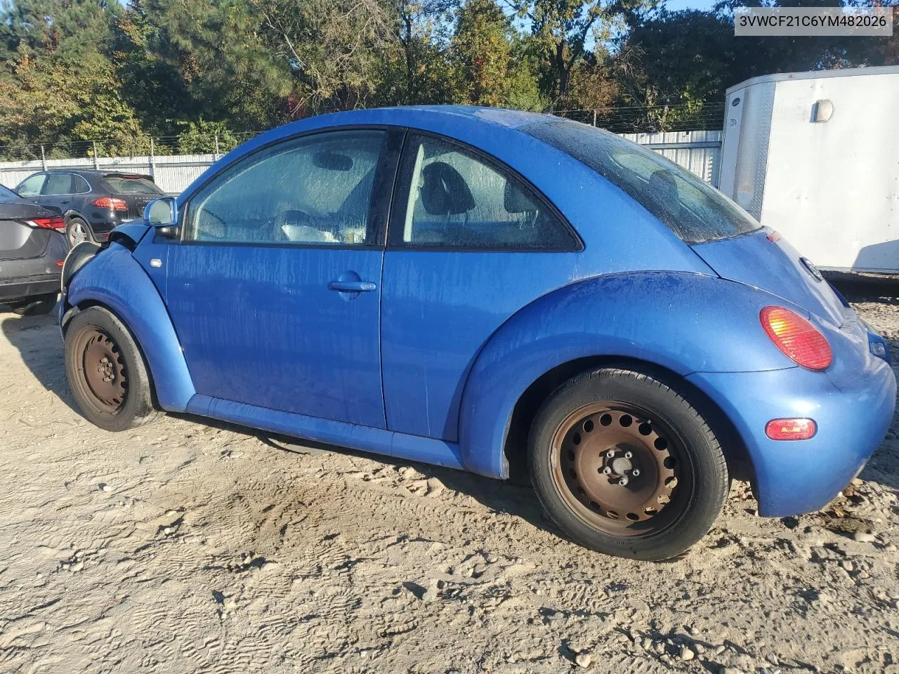 2000 Volkswagen New Beetle Gls Tdi VIN: 3VWCF21C6YM482026 Lot: 77532574