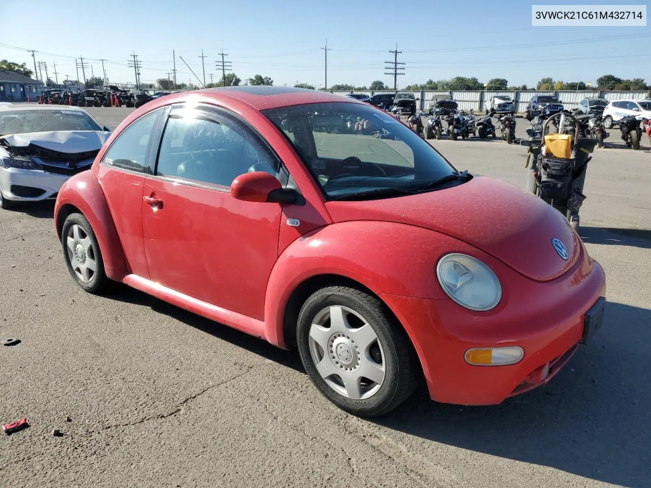 2001 Volkswagen New Beetle Gls VIN: 3VWCK21C61M432714 Lot: 68902934