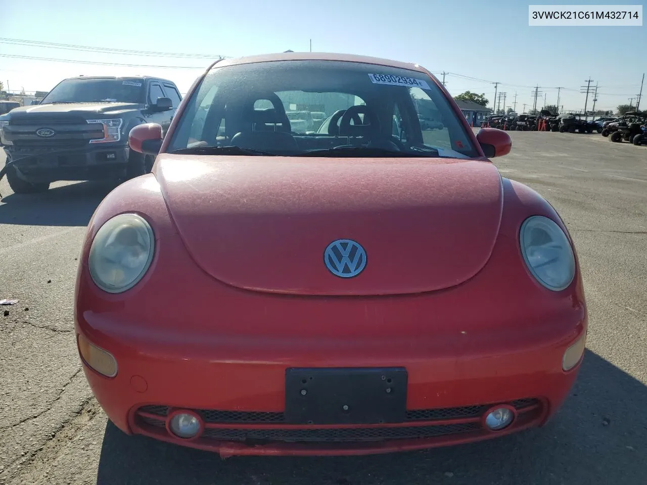 2001 Volkswagen New Beetle Gls VIN: 3VWCK21C61M432714 Lot: 68902934