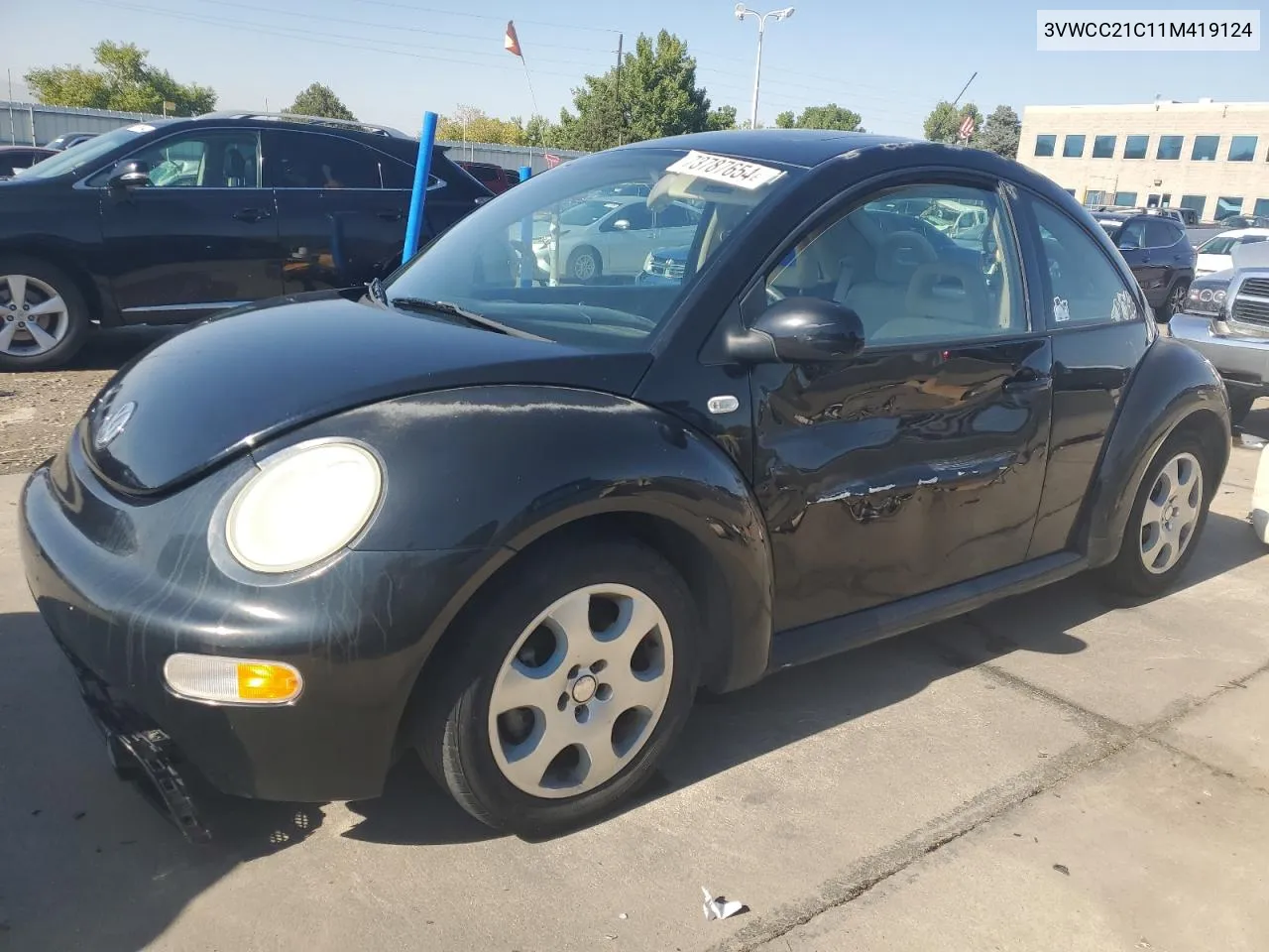 2001 Volkswagen New Beetle Gls VIN: 3VWCC21C11M419124 Lot: 73787654