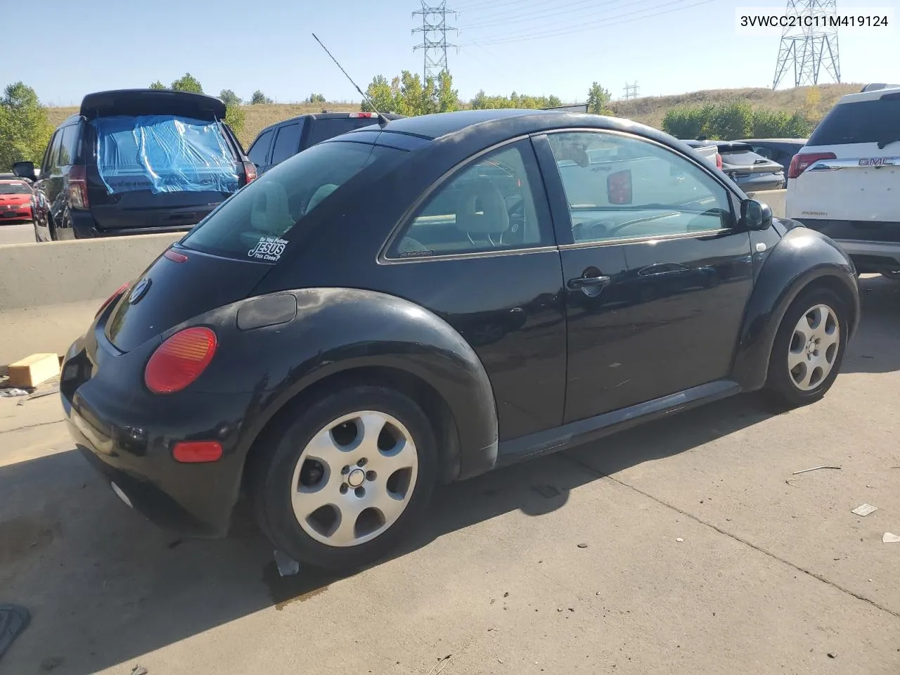 2001 Volkswagen New Beetle Gls VIN: 3VWCC21C11M419124 Lot: 73787654