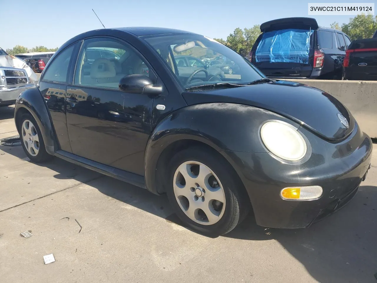 2001 Volkswagen New Beetle Gls VIN: 3VWCC21C11M419124 Lot: 73787654