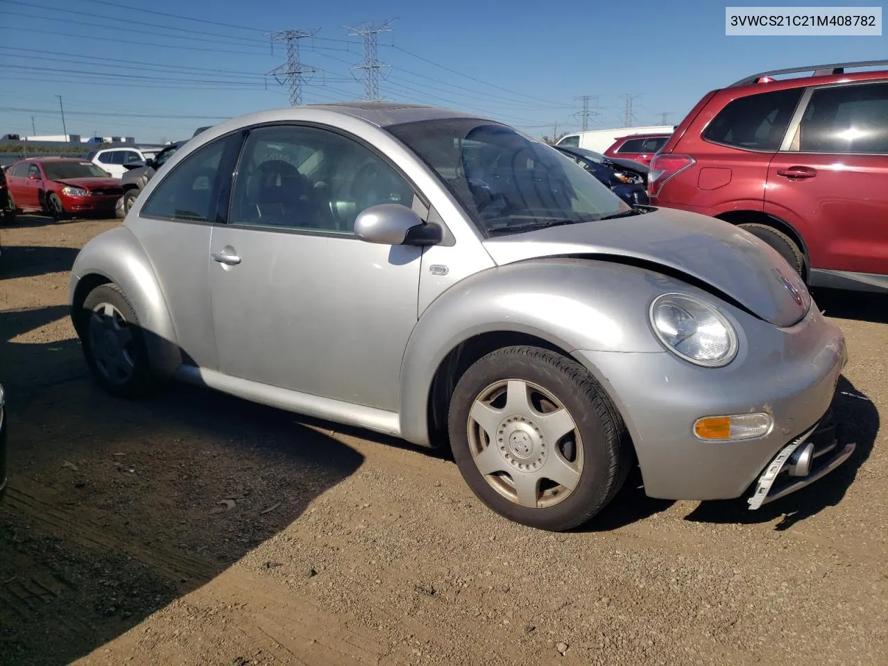 2001 Volkswagen New Beetle Gls VIN: 3VWCS21C21M408782 Lot: 75996264