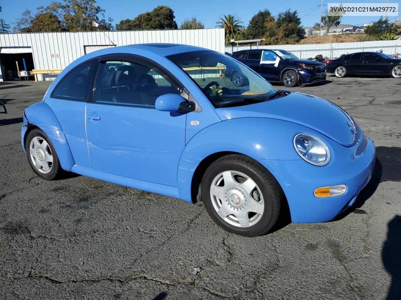 2001 Volkswagen New Beetle Gls VIN: 3VWCD21C21M429772 Lot: 79131094