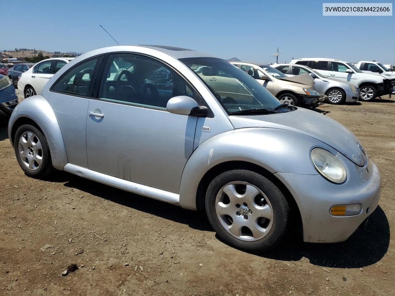 2002 Volkswagen New Beetle Glx VIN: 3VWDD21C82M422606 Lot: 65993424