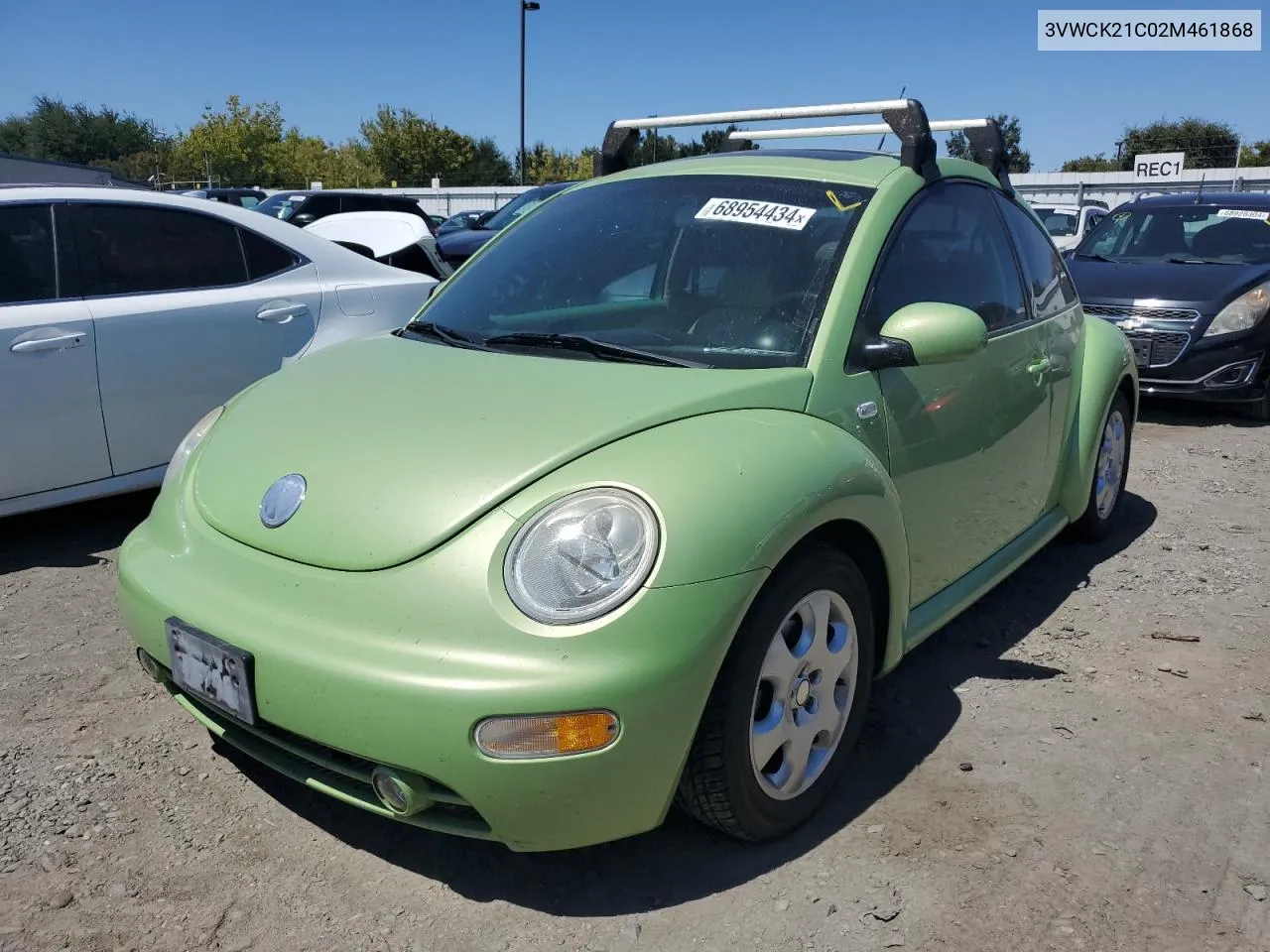 2002 Volkswagen New Beetle Gls VIN: 3VWCK21C02M461868 Lot: 68954434