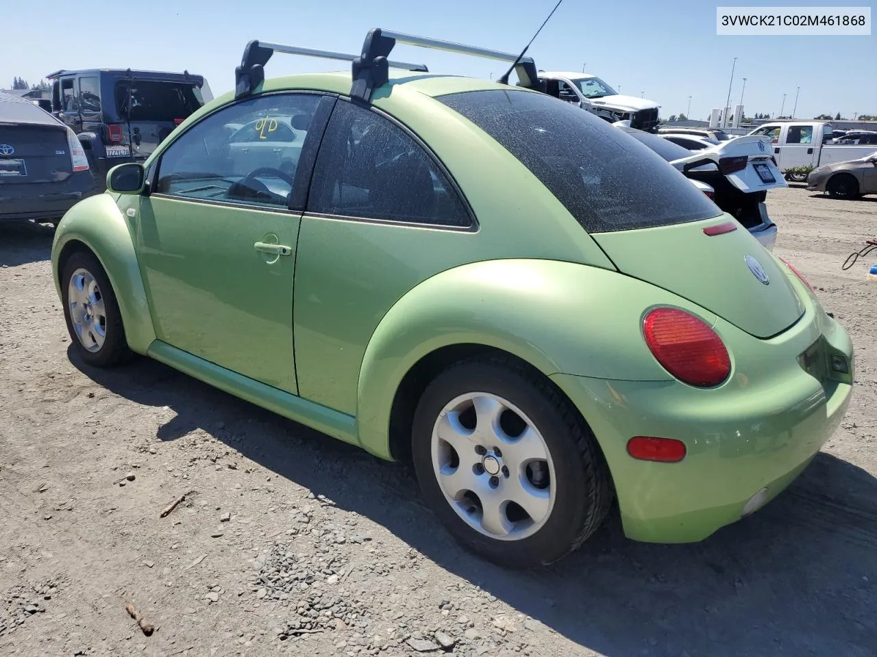 2002 Volkswagen New Beetle Gls VIN: 3VWCK21C02M461868 Lot: 68954434