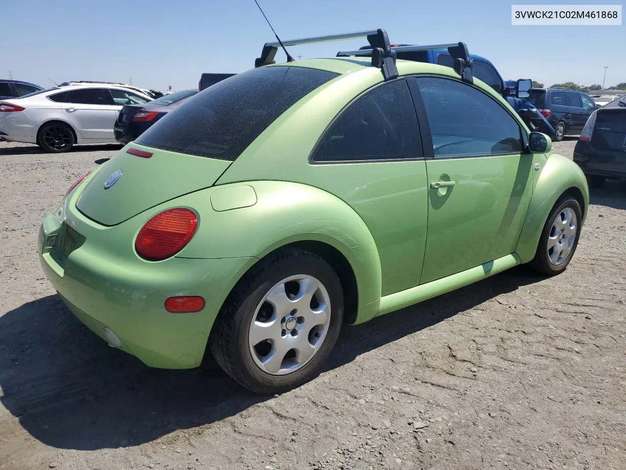 2002 Volkswagen New Beetle Gls VIN: 3VWCK21C02M461868 Lot: 68954434