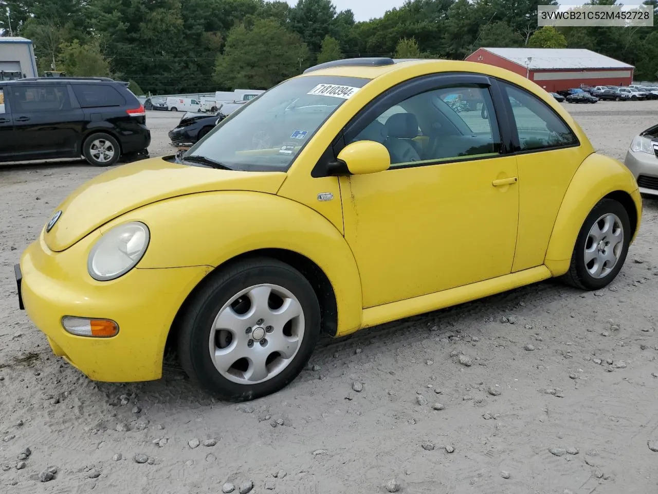 2002 Volkswagen New Beetle Gls VIN: 3VWCB21C52M452728 Lot: 71810394