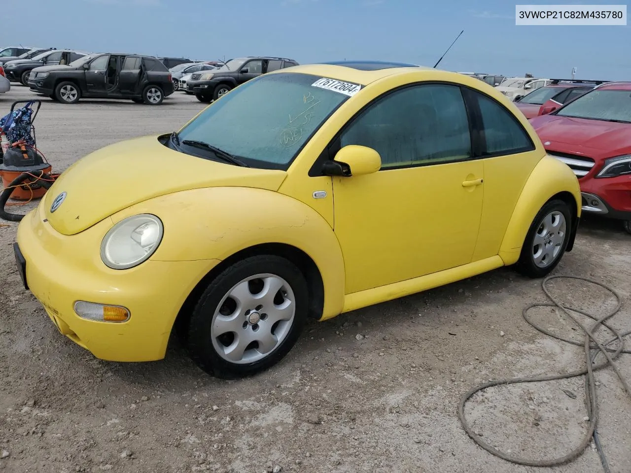 2002 Volkswagen New Beetle Gls Tdi VIN: 3VWCP21C82M435780 Lot: 76172604