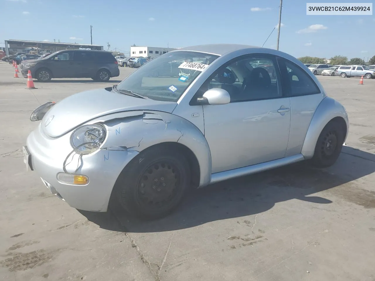 2002 Volkswagen New Beetle Gls VIN: 3VWCB21C62M439924 Lot: 77468764