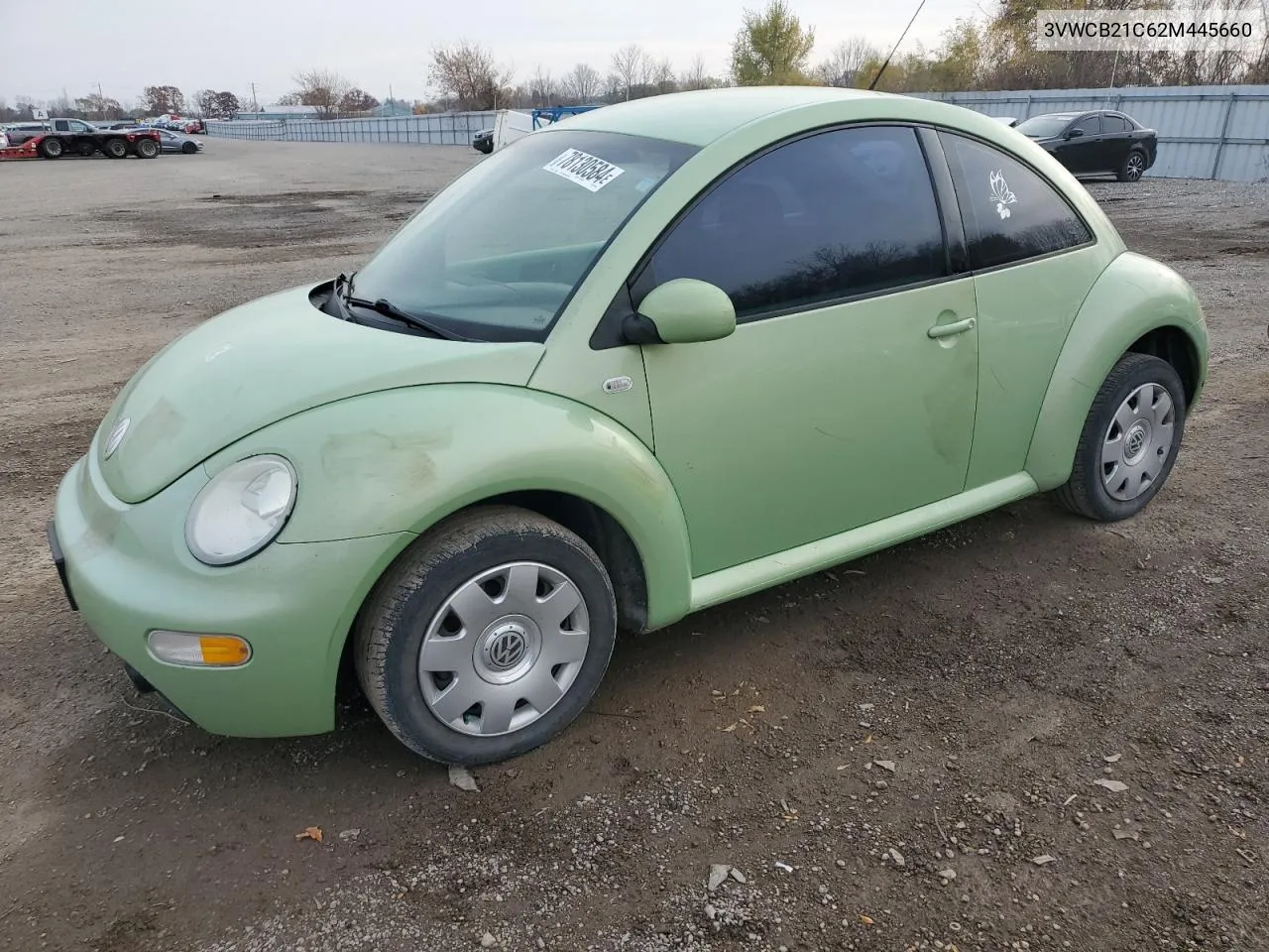 2002 Volkswagen New Beetle Gls VIN: 3VWCB21C62M445660 Lot: 78130584