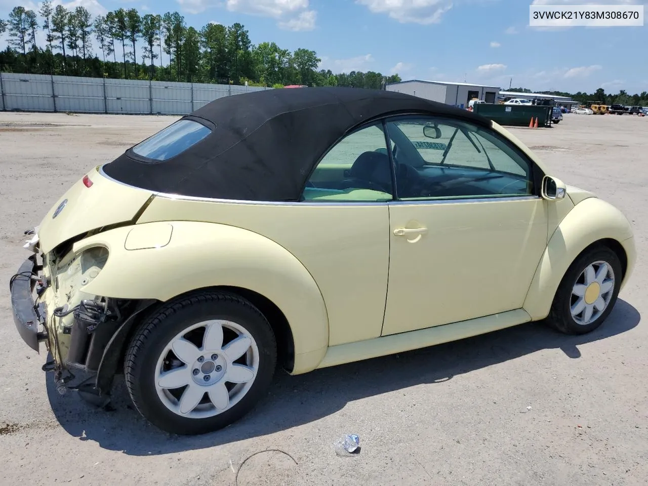 2003 Volkswagen New Beetle Gls VIN: 3VWCK21Y83M308670 Lot: 57830714