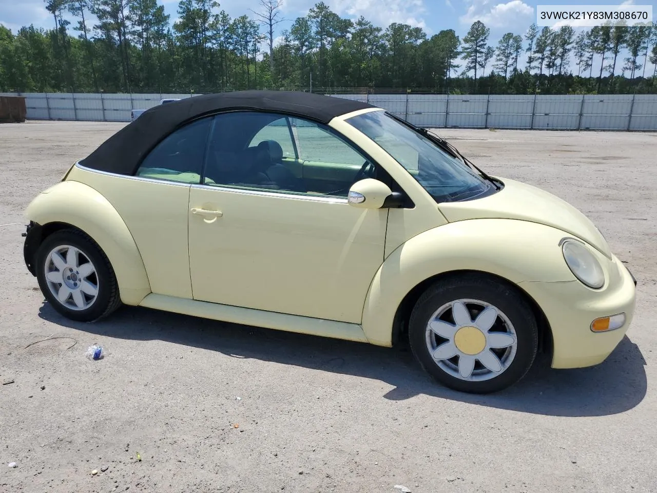 2003 Volkswagen New Beetle Gls VIN: 3VWCK21Y83M308670 Lot: 57830714