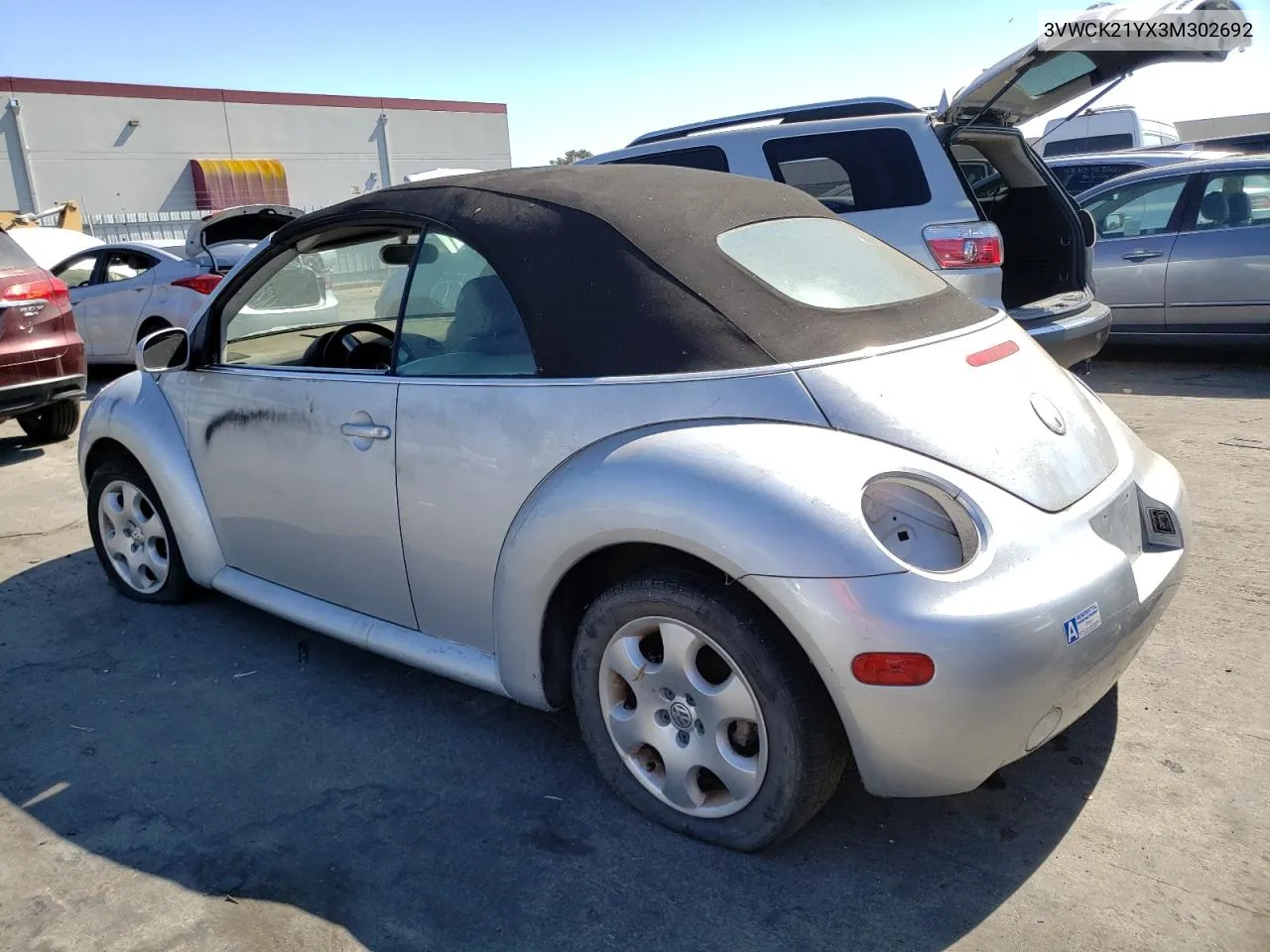 2003 Volkswagen New Beetle Gls VIN: 3VWCK21YX3M302692 Lot: 62086483