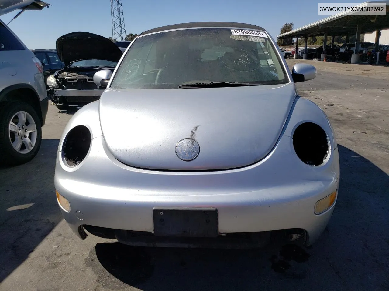 2003 Volkswagen New Beetle Gls VIN: 3VWCK21YX3M302692 Lot: 62086483