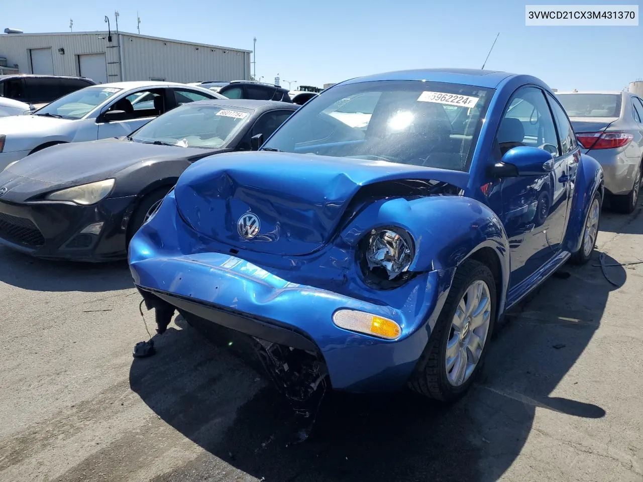 2003 Volkswagen New Beetle Gls VIN: 3VWCD21CX3M431370 Lot: 65962224