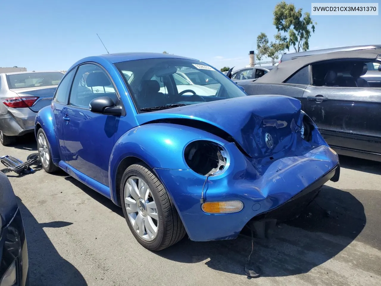 2003 Volkswagen New Beetle Gls VIN: 3VWCD21CX3M431370 Lot: 65962224