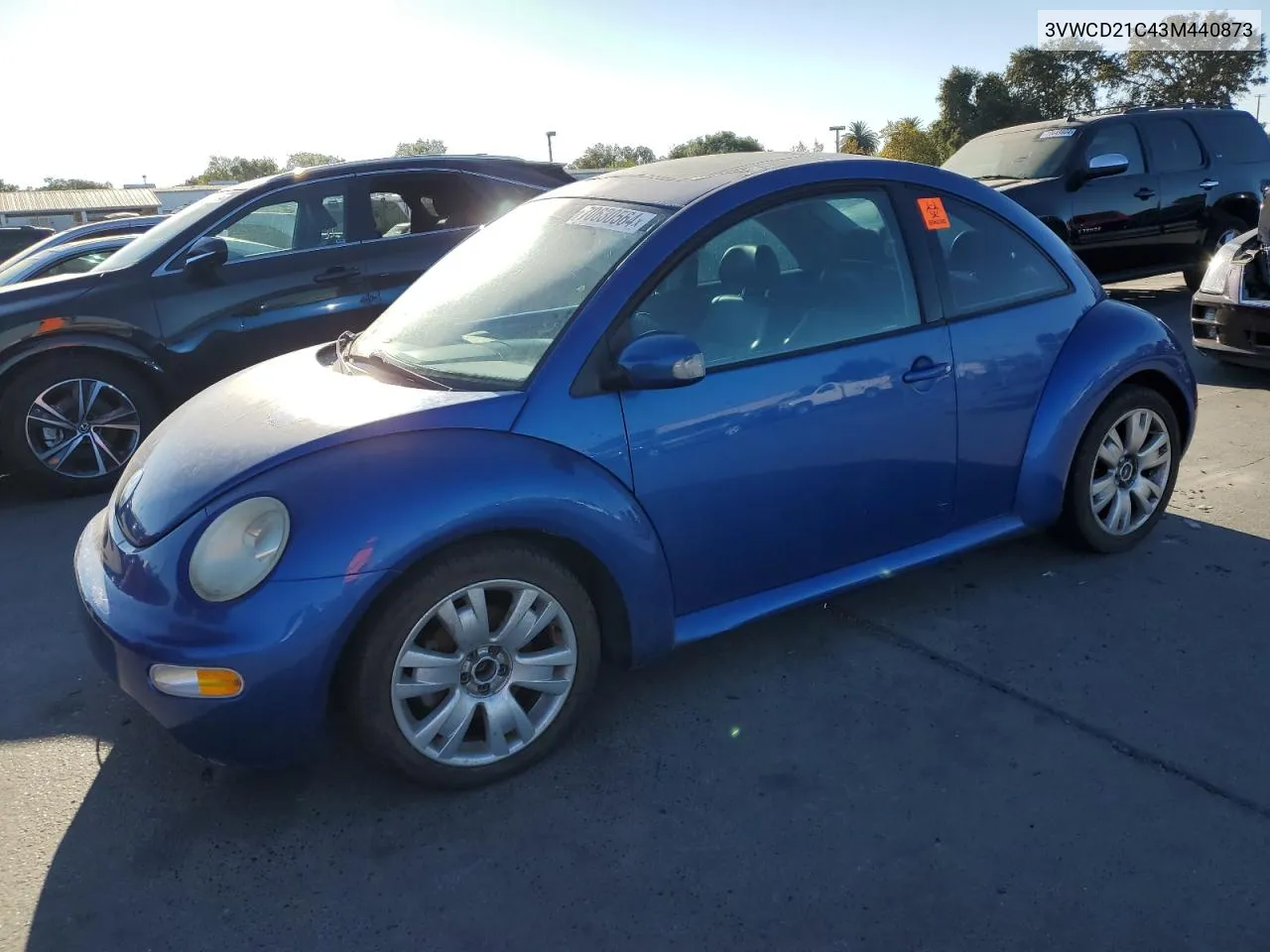 2003 Volkswagen New Beetle Gls VIN: 3VWCD21C43M440873 Lot: 70630564