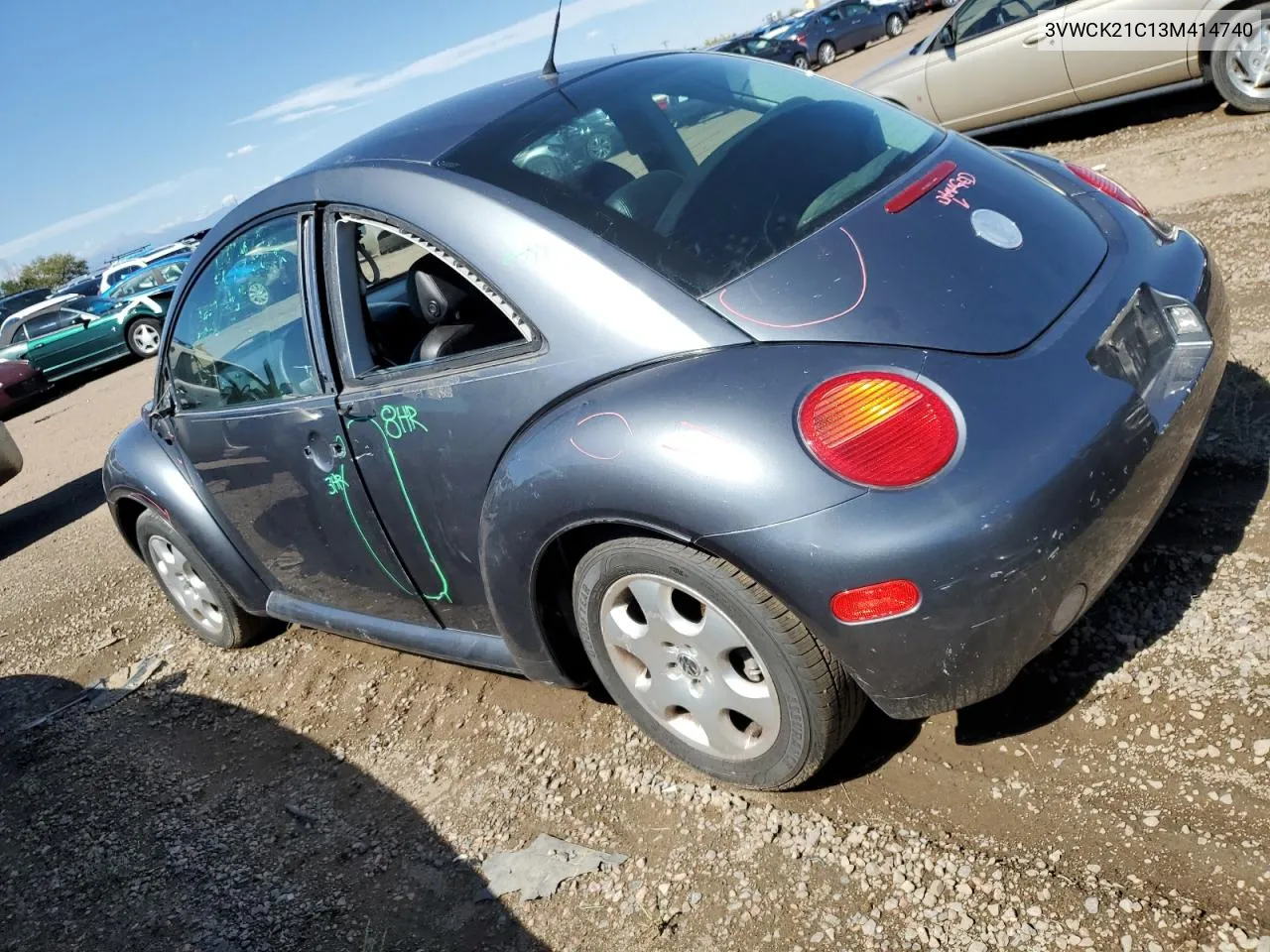 3VWCK21C13M414740 2003 Volkswagen New Beetle Gls