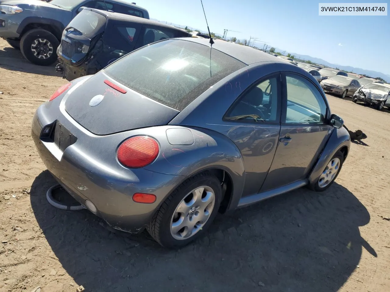 3VWCK21C13M414740 2003 Volkswagen New Beetle Gls