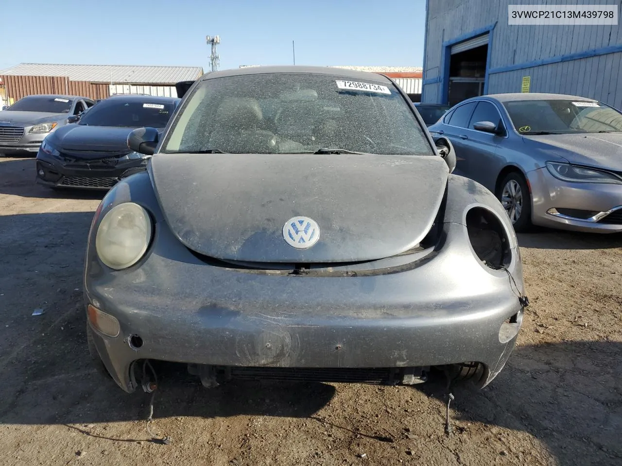 2003 Volkswagen New Beetle Gls Tdi VIN: 3VWCP21C13M439798 Lot: 72988734