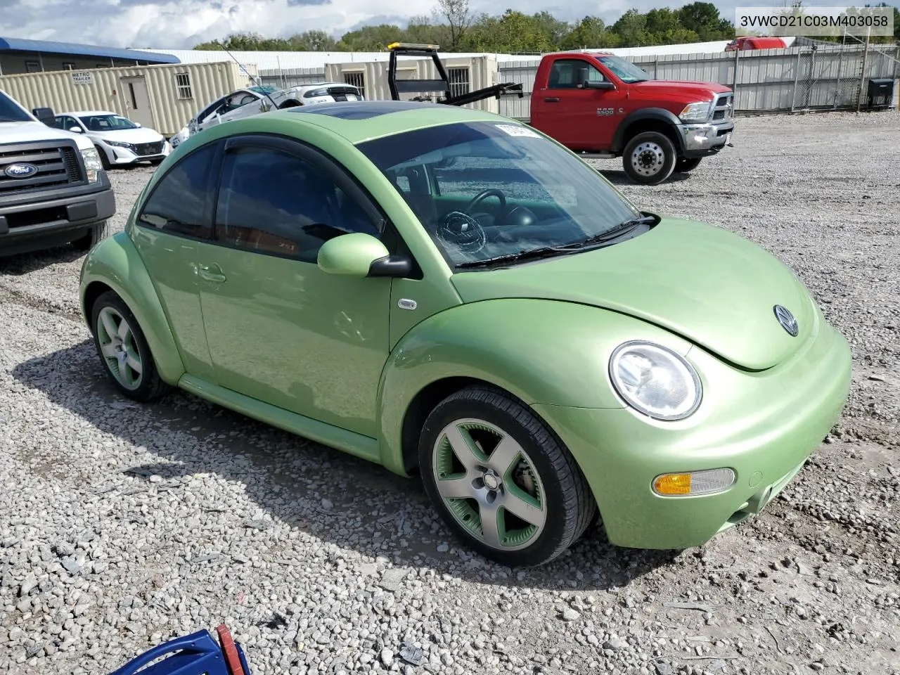 2003 Volkswagen New Beetle Gls VIN: 3VWCD21C03M403058 Lot: 73704714