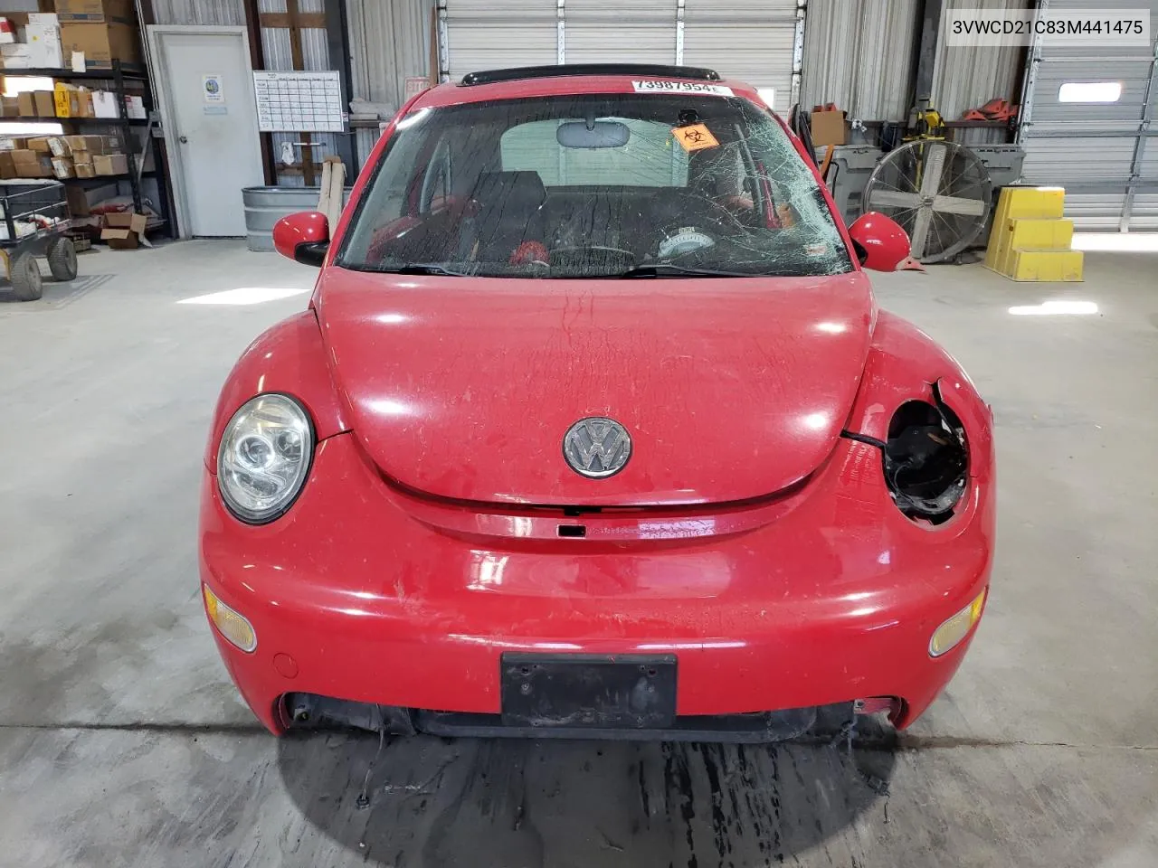 2003 Volkswagen New Beetle Gls VIN: 3VWCD21C83M441475 Lot: 73987954