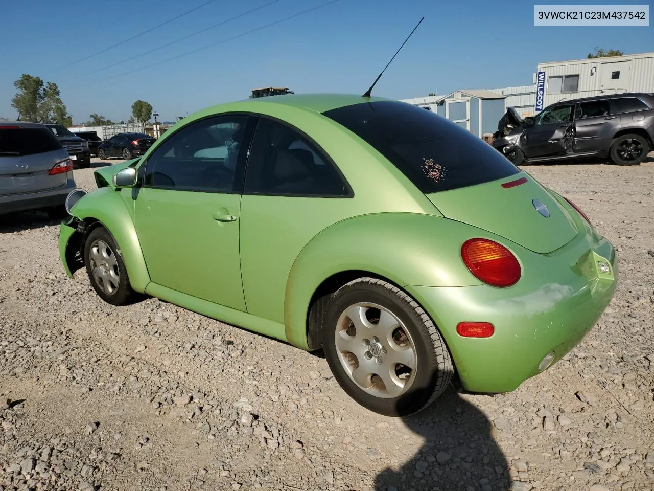 2003 Volkswagen New Beetle Gls VIN: 3VWCK21C23M437542 Lot: 74367844