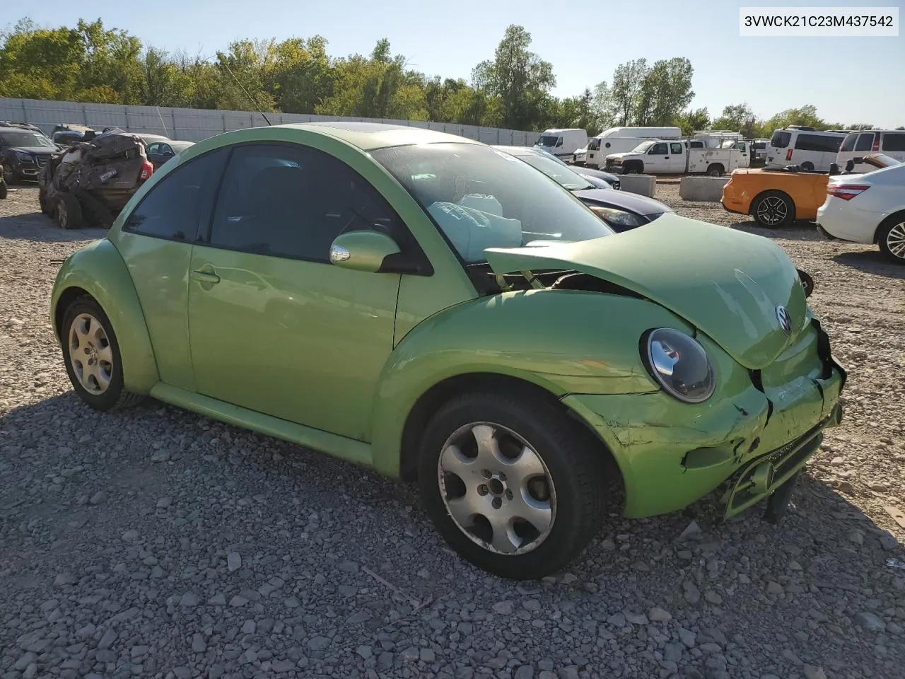 3VWCK21C23M437542 2003 Volkswagen New Beetle Gls