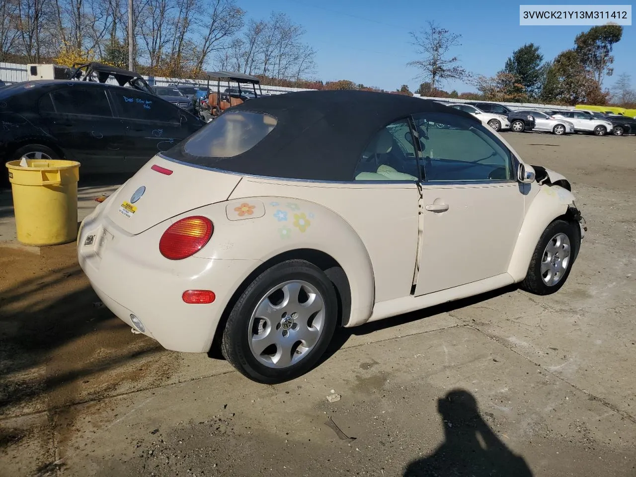 2003 Volkswagen New Beetle Gls VIN: 3VWCK21Y13M311412 Lot: 77663124