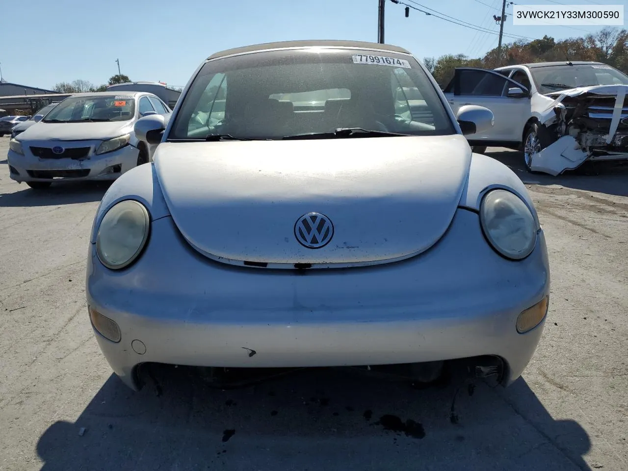 2003 Volkswagen New Beetle Gls VIN: 3VWCK21Y33M300590 Lot: 77991674