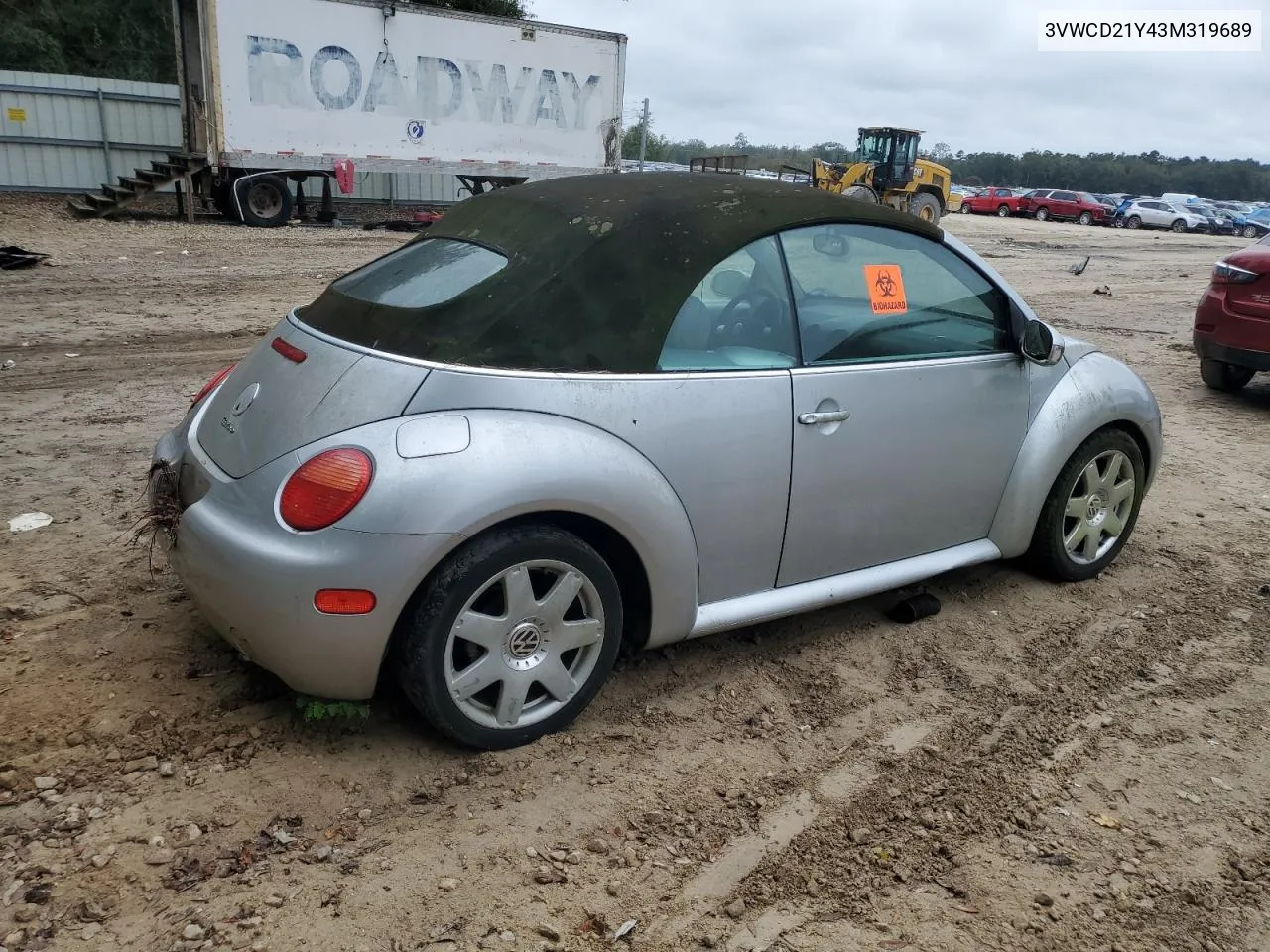 2003 Volkswagen New Beetle Gls VIN: 3VWCD21Y43M319689 Lot: 79345234