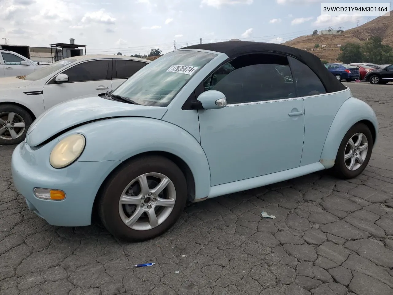 2004 Volkswagen New Beetle Gls VIN: 3VWCD21Y94M301464 Lot: 72635874