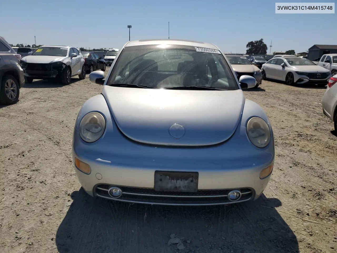 2004 Volkswagen New Beetle Gls VIN: 3VWCK31C14M415748 Lot: 73506344