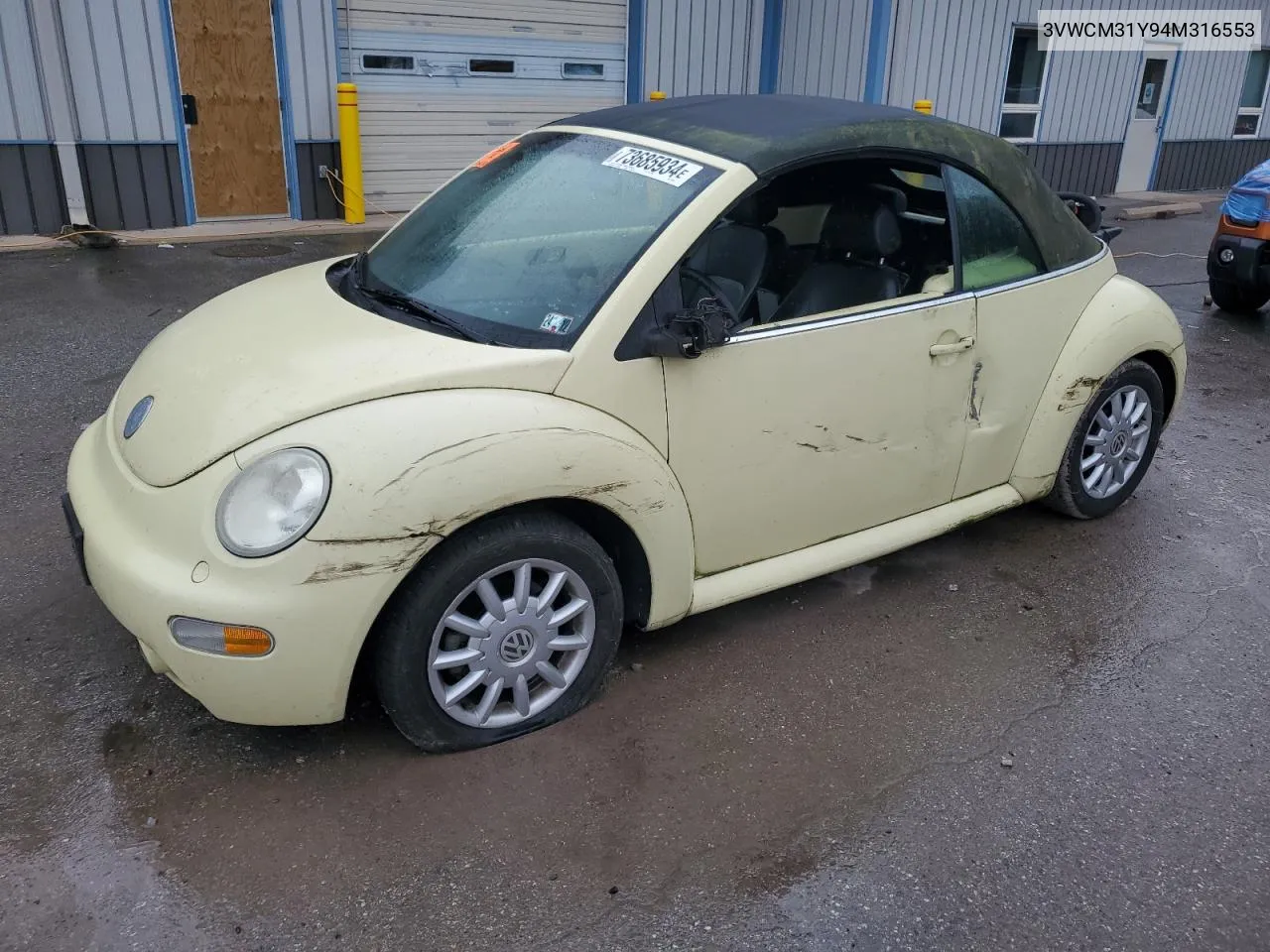 2004 Volkswagen New Beetle Gls VIN: 3VWCM31Y94M316553 Lot: 73685934