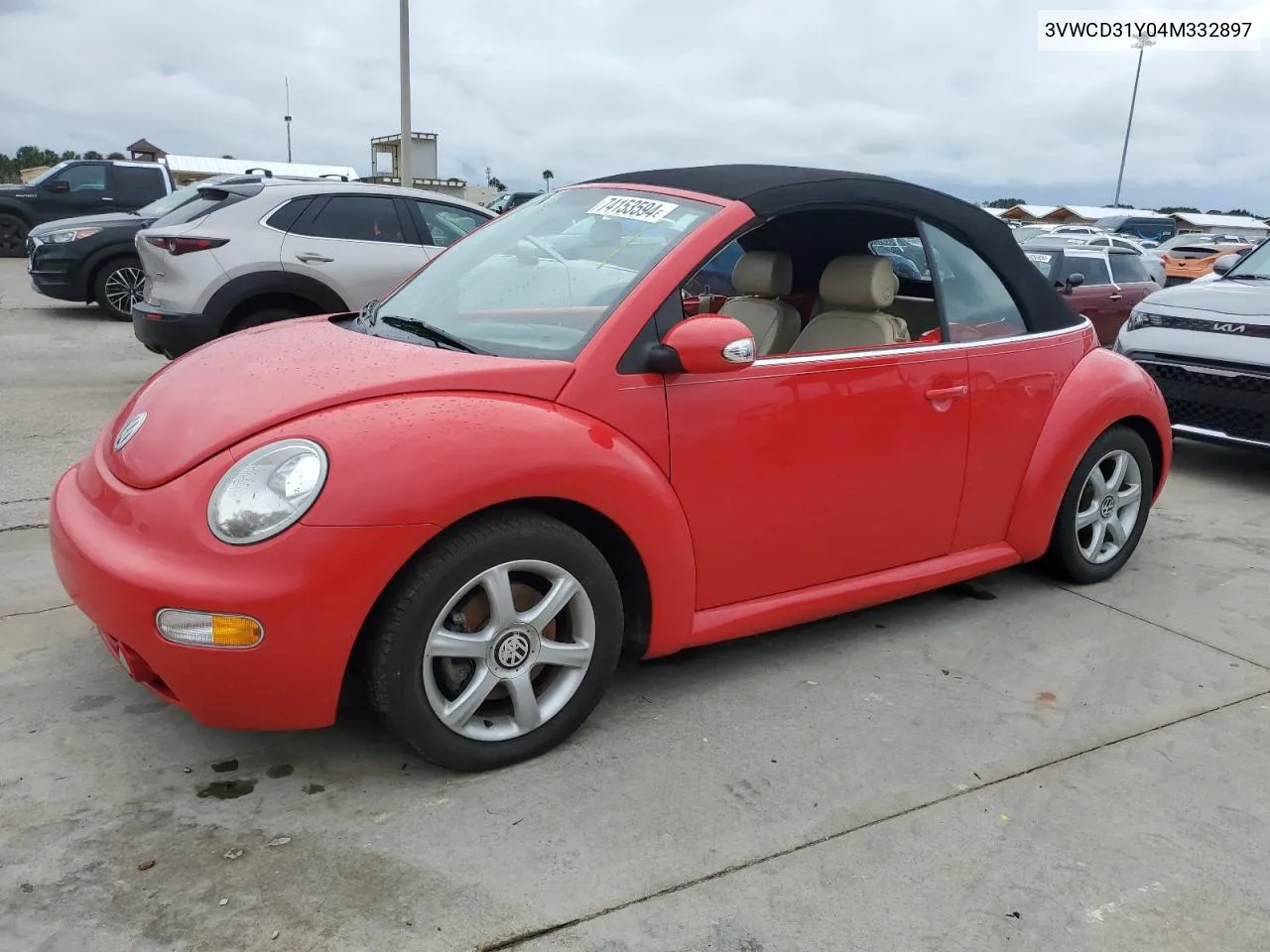 2004 Volkswagen New Beetle Gls VIN: 3VWCD31Y04M332897 Lot: 74153594