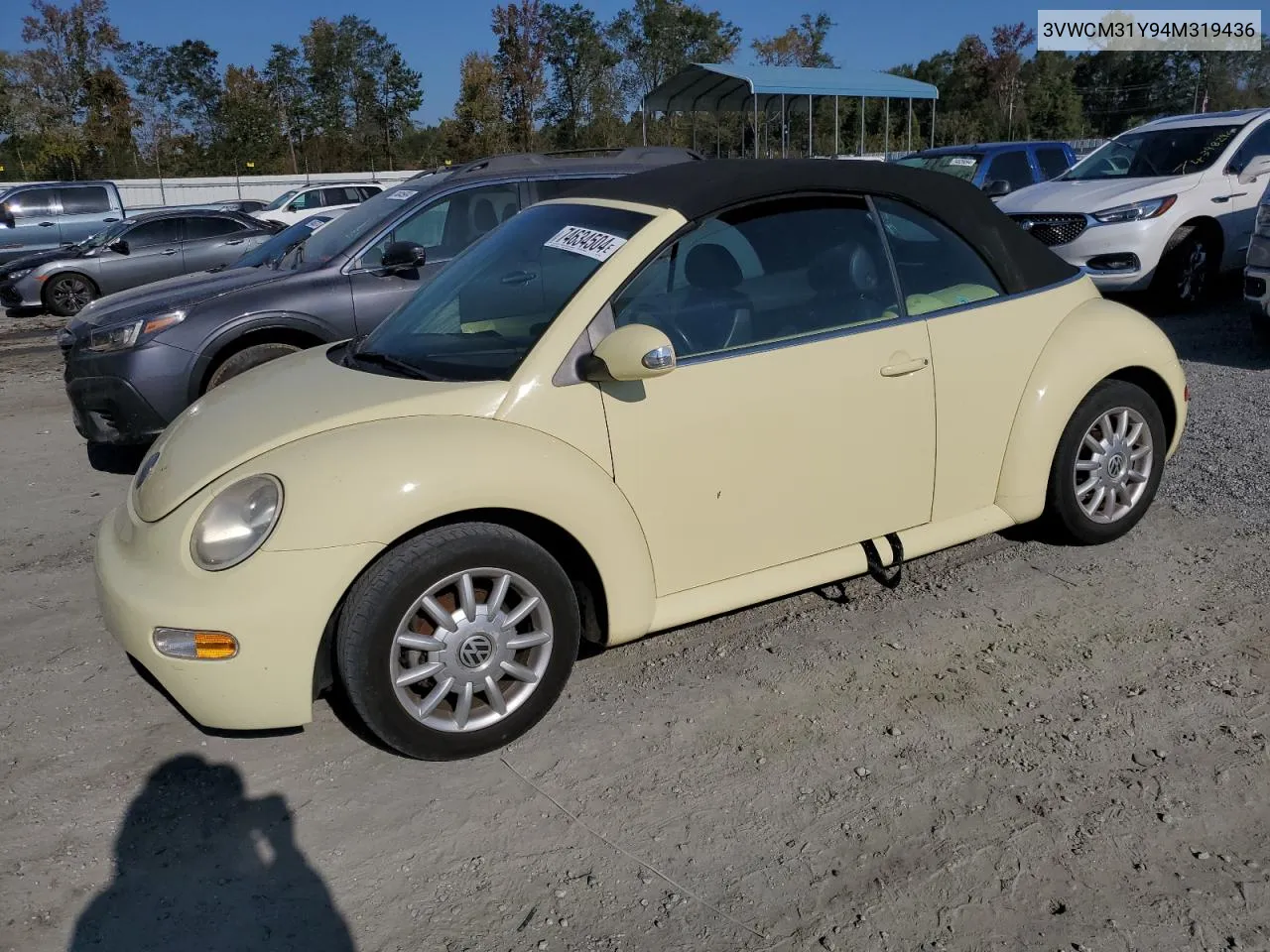 2004 Volkswagen New Beetle Gls VIN: 3VWCM31Y94M319436 Lot: 74634504