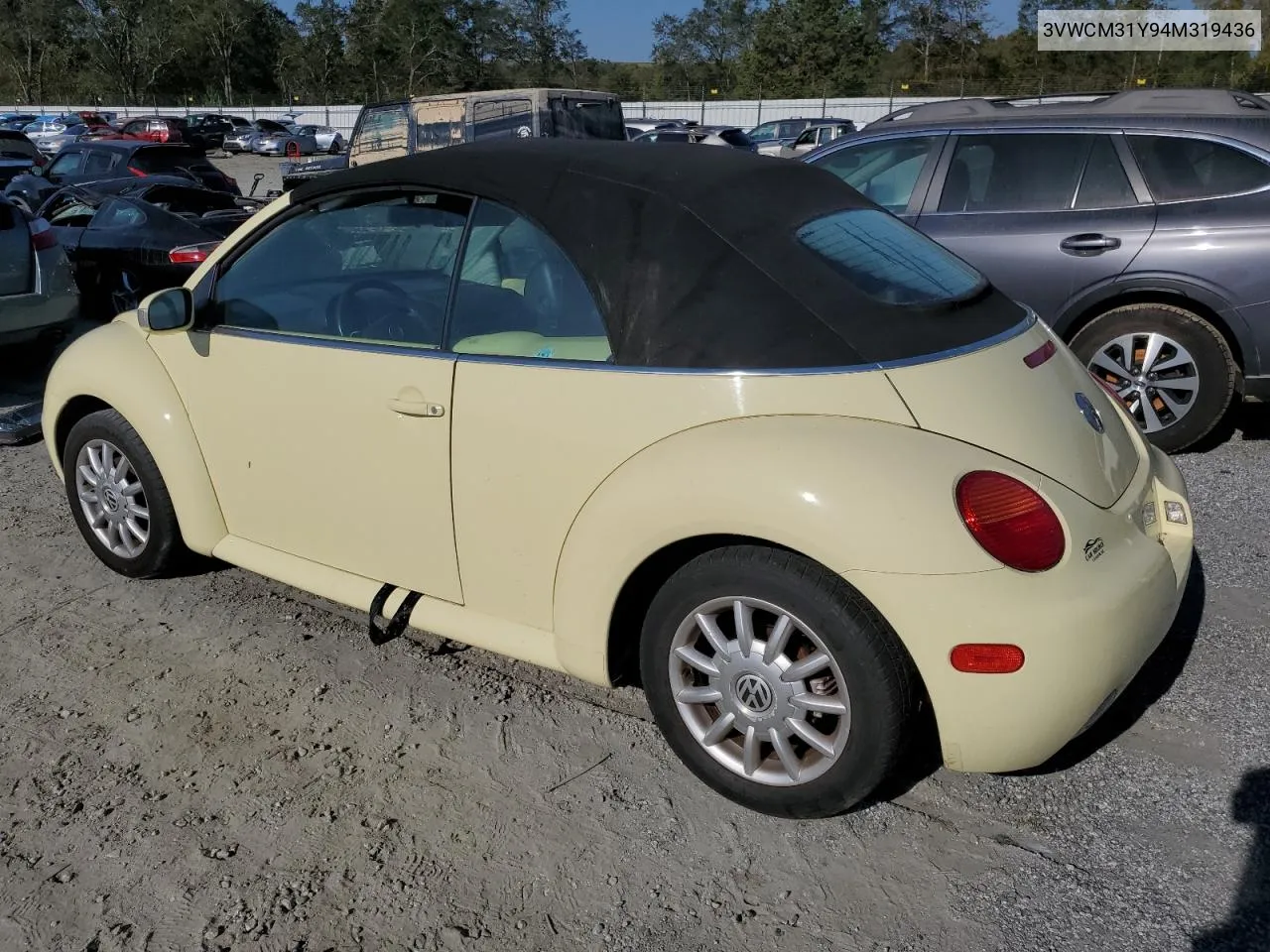 2004 Volkswagen New Beetle Gls VIN: 3VWCM31Y94M319436 Lot: 74634504