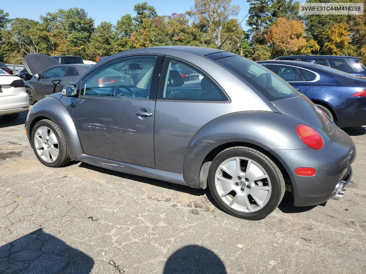 2004 Volkswagen New Beetle Turbo S VIN: 3VWFE31C44M418258 Lot: 76021364