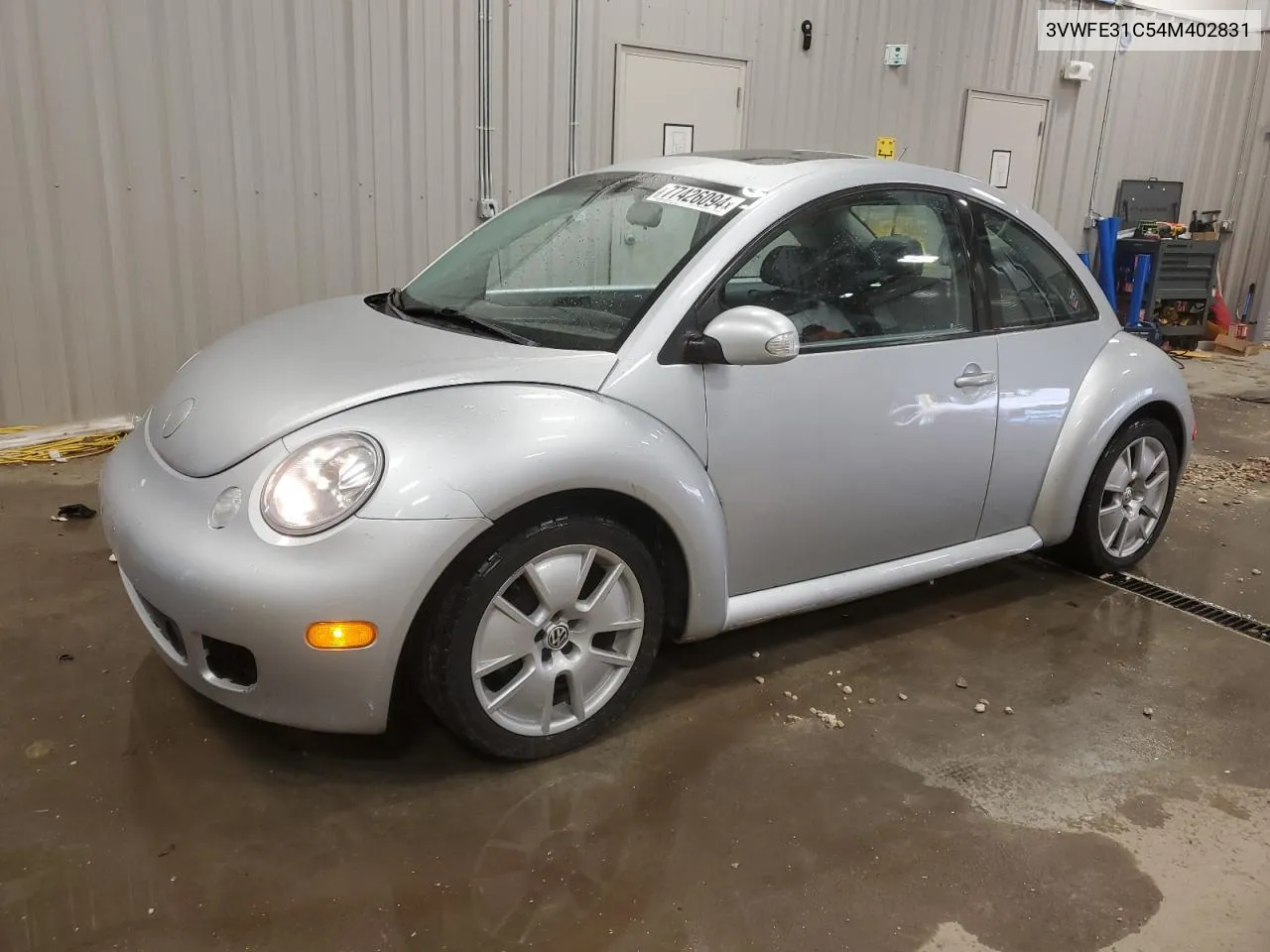 2004 Volkswagen New Beetle Turbo S VIN: 3VWFE31C54M402831 Lot: 77426094