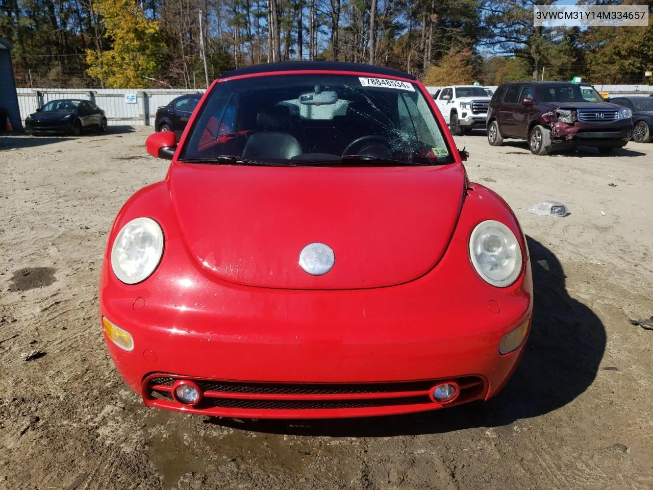 2004 Volkswagen New Beetle Gls VIN: 3VWCM31Y14M334657 Lot: 78848534