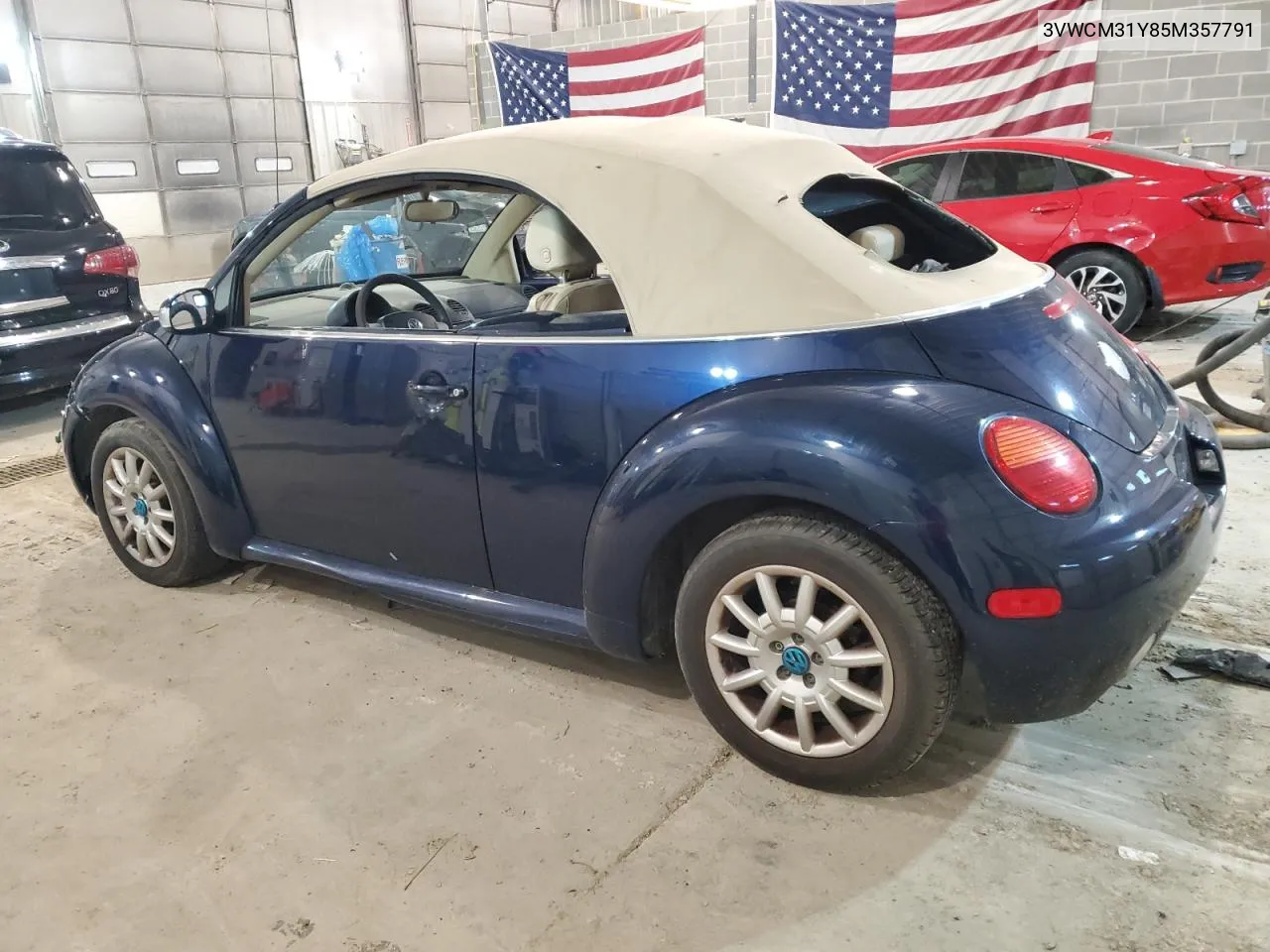 2005 Volkswagen New Beetle Gls VIN: 3VWCM31Y85M357791 Lot: 52829154