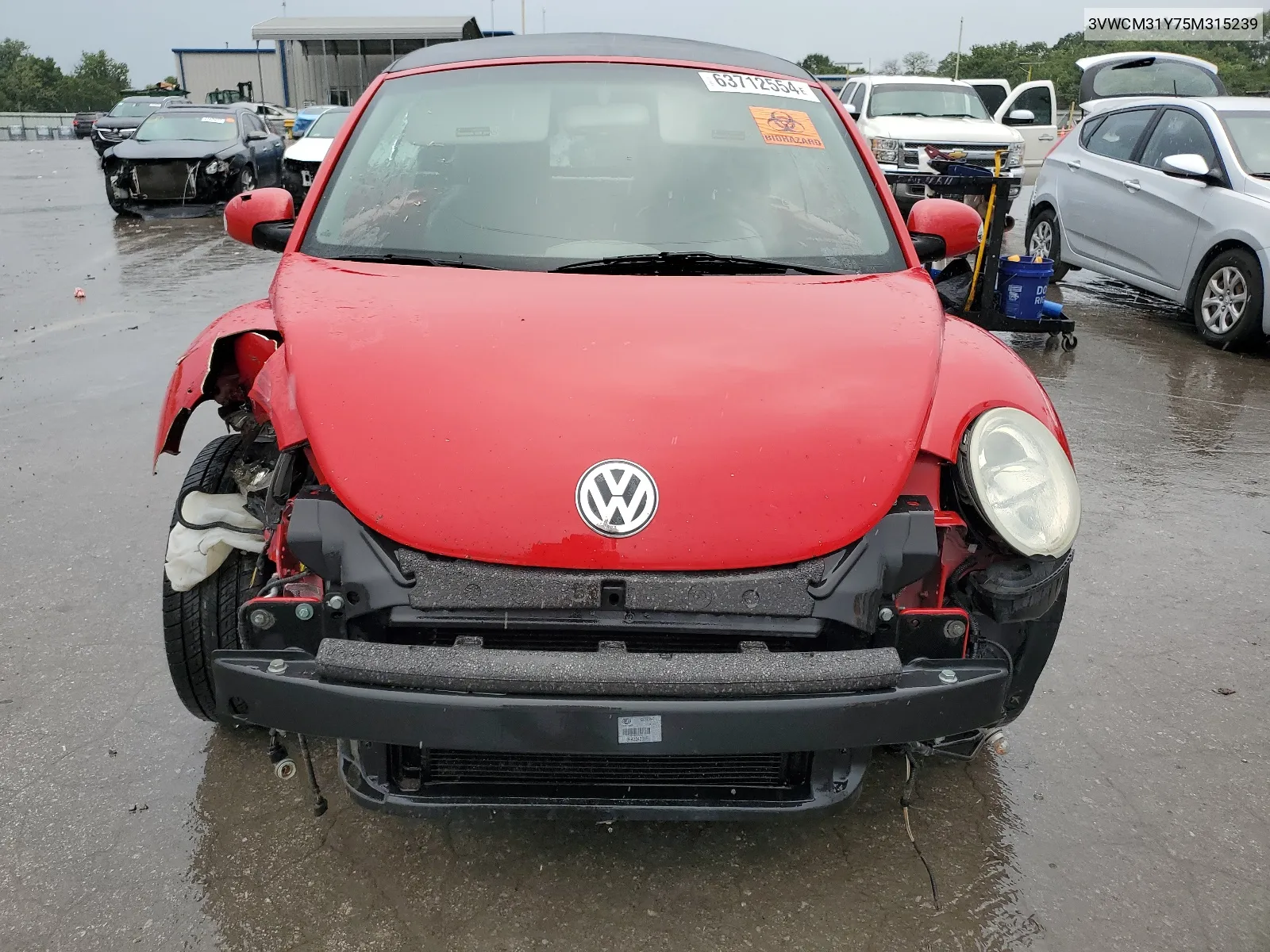 2005 Volkswagen New Beetle Gls VIN: 3VWCM31Y75M315239 Lot: 63712554