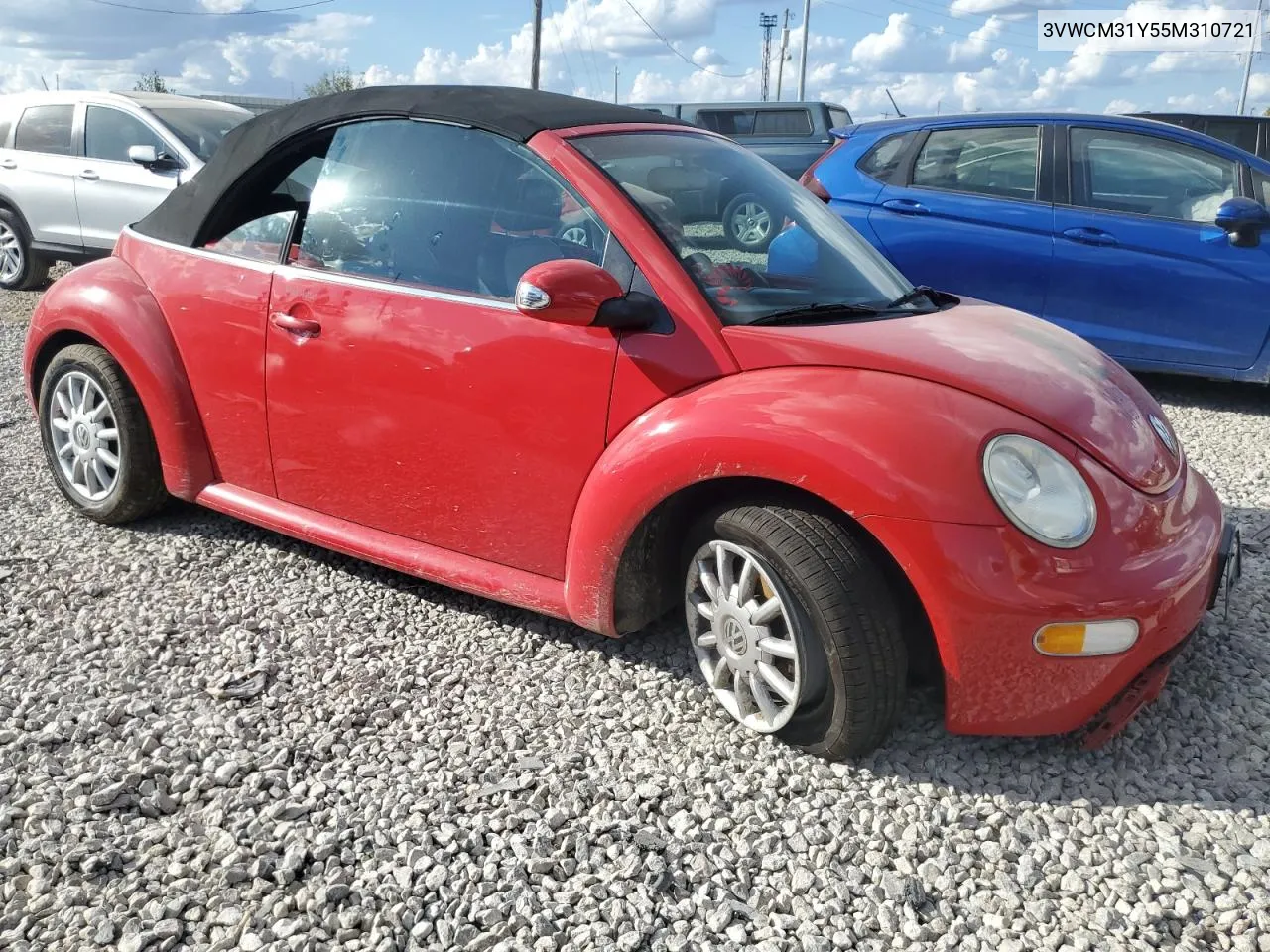 2005 Volkswagen New Beetle Gls VIN: 3VWCM31Y55M310721 Lot: 71562384