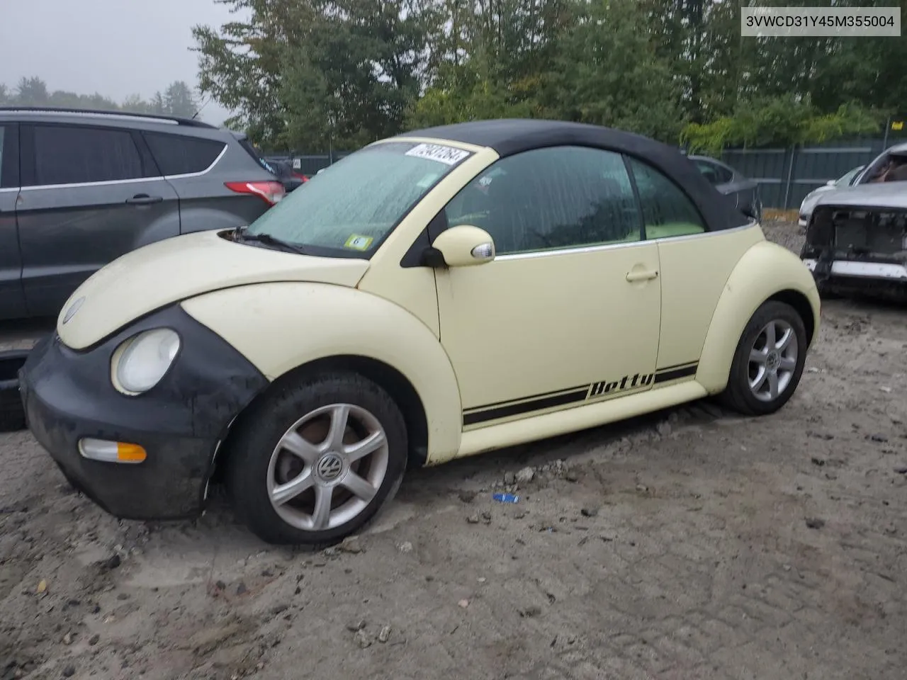 2005 Volkswagen New Beetle Gls VIN: 3VWCD31Y45M355004 Lot: 72431264