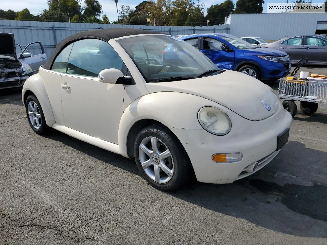 2005 Volkswagen New Beetle Gls VIN: 3VWCD31Y25M312538 Lot: 75359694